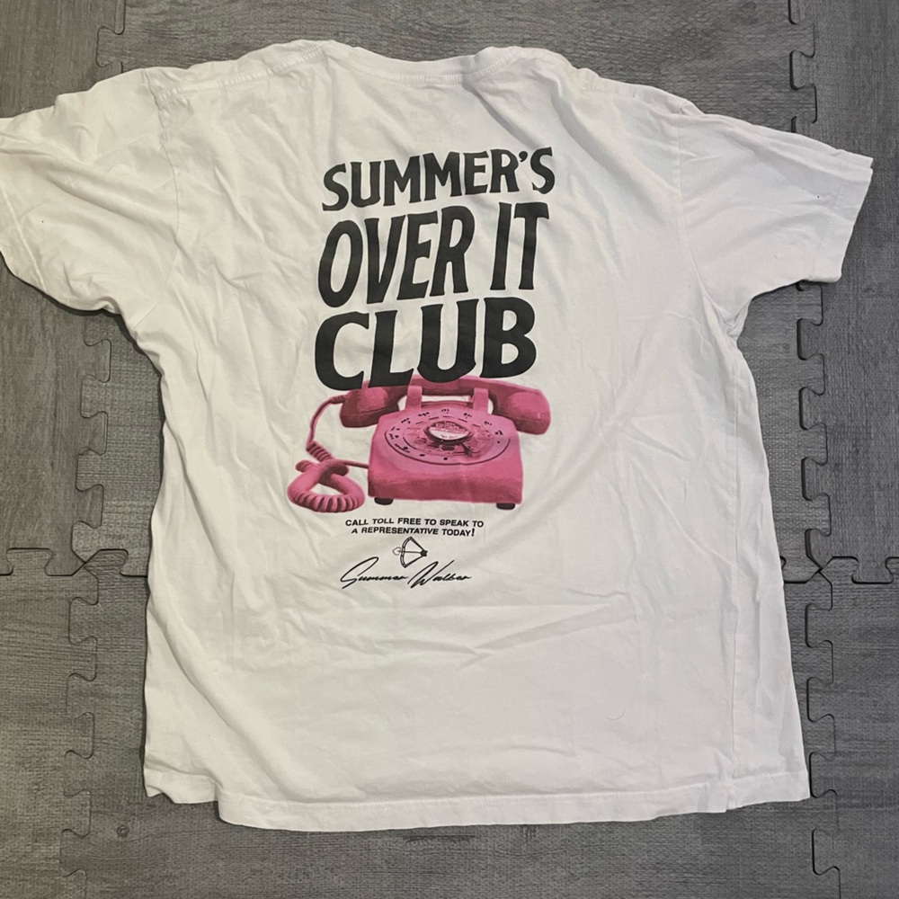Summer walker “summer’s over it club” T shirt. Size large.